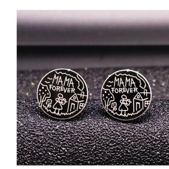 Stainless Steel Round Tree of Life Post Earrings - Picture 4 of 4